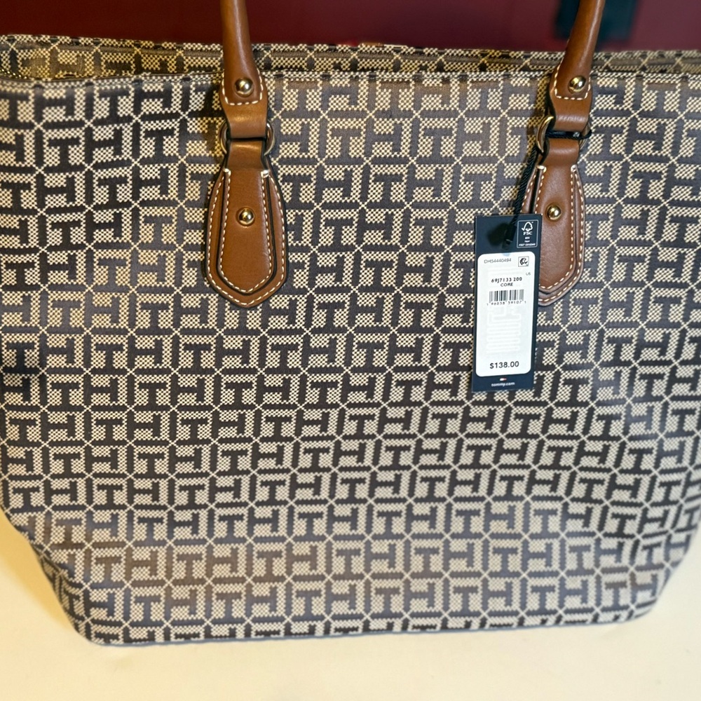 Stylish Brown and Black Tote Bag